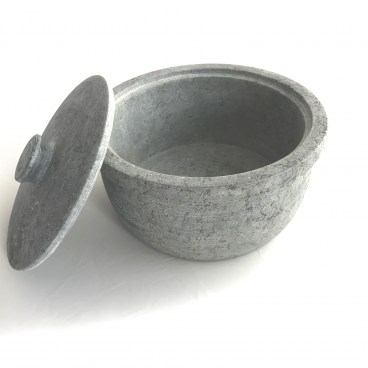 Indian Soapstone Covered Pot